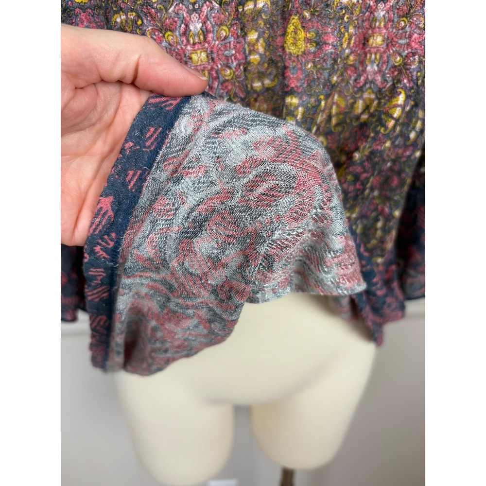 Anthropologie Postmark Ciutadella Top Lace Embroidered Floral Size M Bell Sleeve - Picture 6 of 17